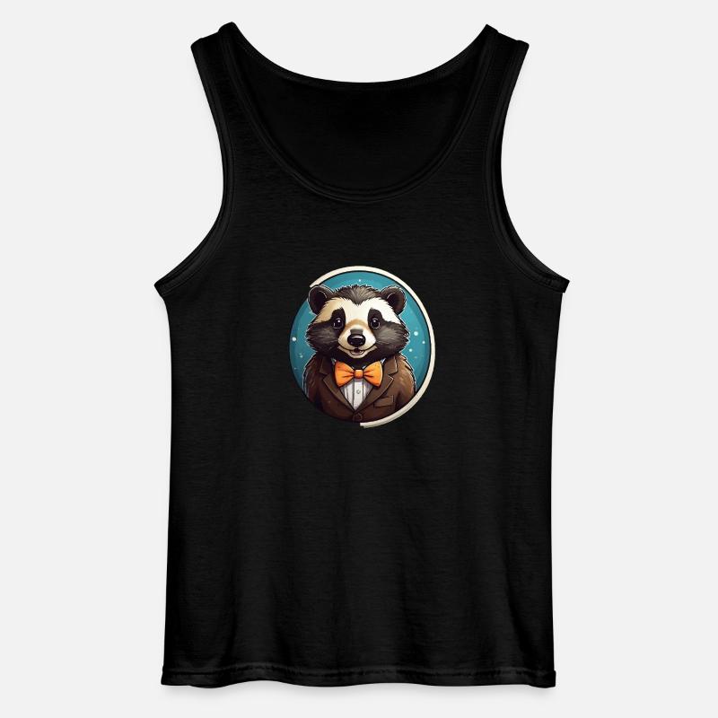 Lustiger Panda Bär - Gildan Männer Tank Top - Schwarz