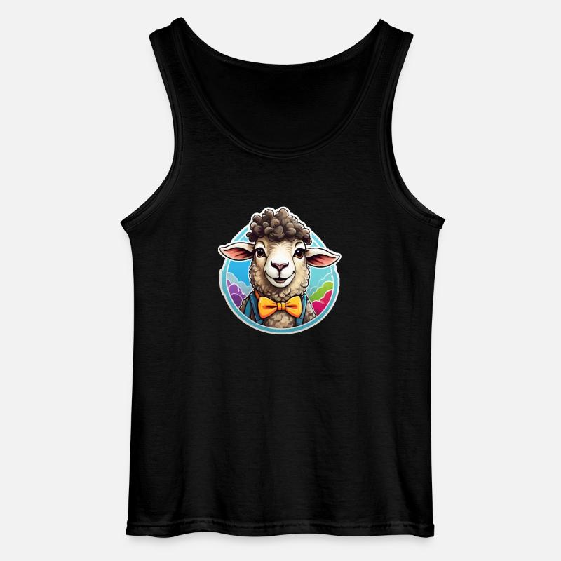 Lustiges Schaf Comic - Gildan Männer Tank Top - Schwarz