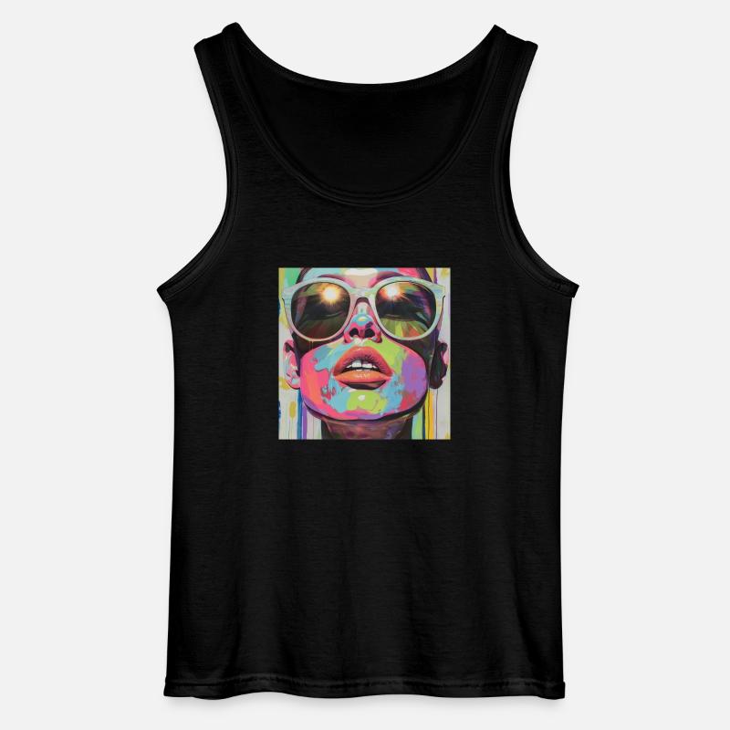 Psychedelic Shades - Gildan Männer Tank Top - Schwarz