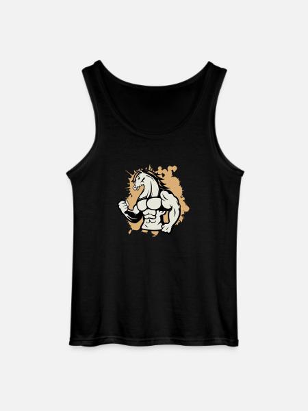 pferd stark - Gildan Männer Tank Top - Schwarz