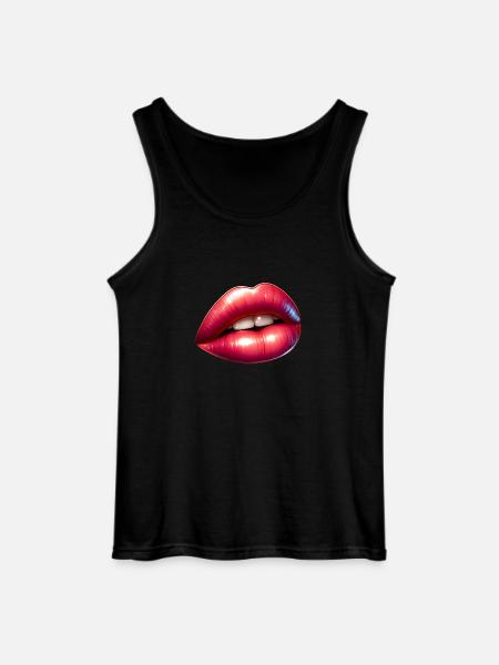 Pink Sexy Lips - Gildan Men’s Tank Top - black