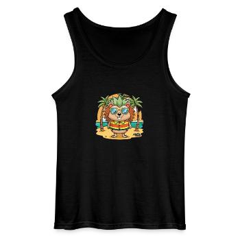 Igel Lustige Cartoon Sommer Strand Sonnenbrille - Gildan Männer Tank Top - Schwarz - Vorne - AI Model Male 185 dark (185cm)