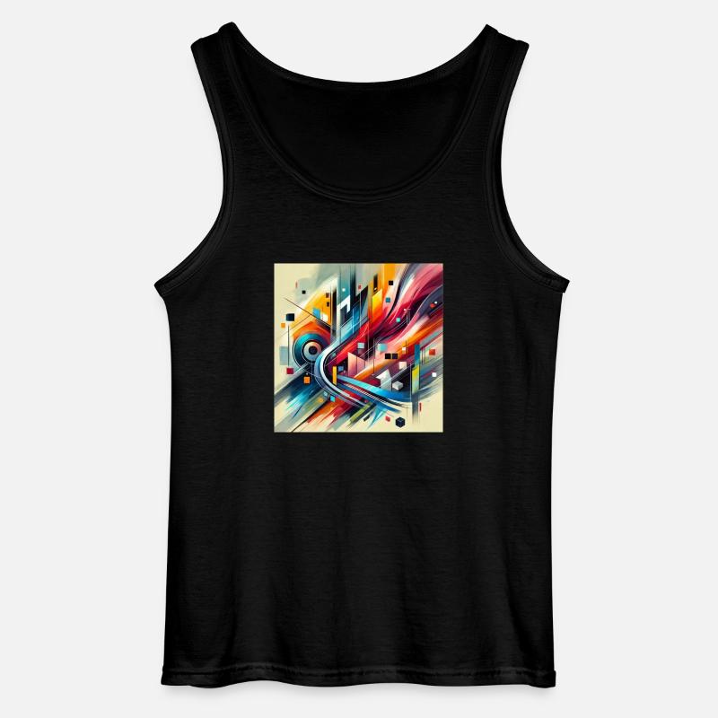 Lebendige Harmonie - Abstraktes Gemälde - Gildan Männer Tank Top - Schwarz