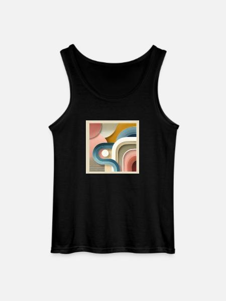 Pastel Symphony - Abstract Painting - Gildan Men’s Tank Top - black