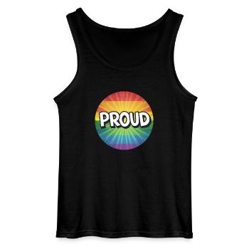 LGBTQ Proud - Gildan Männer Tank Top - Schwarz - Vorne - AI Model Male 185 dark (185cm)