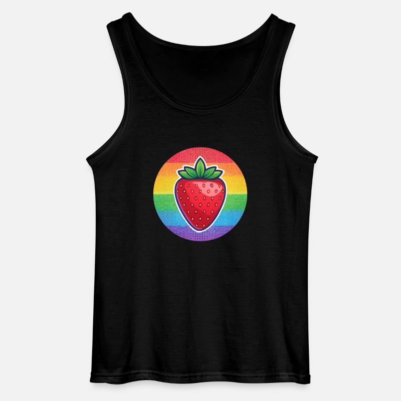 LGBTQ Erdbeere - Gildan Männer Tank Top - Schwarz
