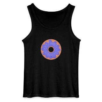 Beignet avec glaçage violet - Débardeur Gildan Homme - noir - Devant - AI Model Male 185 dark (185cm)