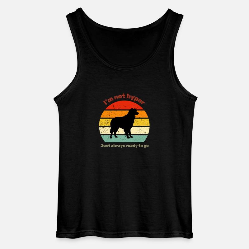 Retro Australian Shepherd - Gildan Männer Tank Top - Schwarz