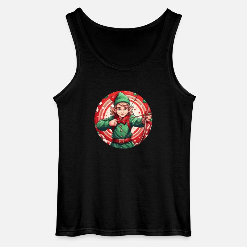 Weihnachtself Bogenschießen - Gildan Männer Tank Top - Schwarz