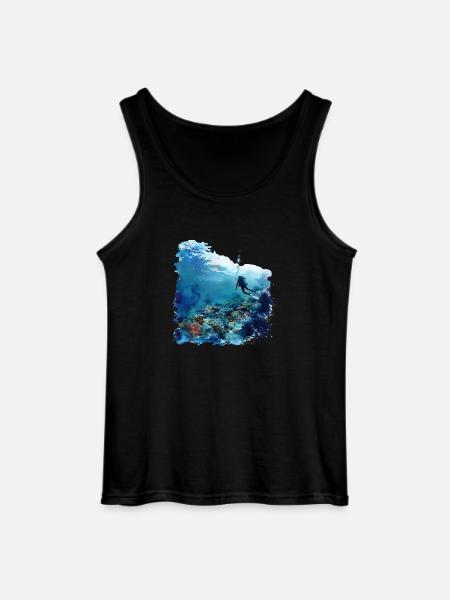 Faszination Tauchen mit Flasche - Gildan Männer Tank Top - Schwarz