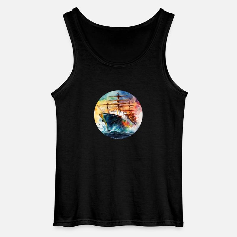 Ship Large Round Batch - Gildan Men’s Tank Top - black
