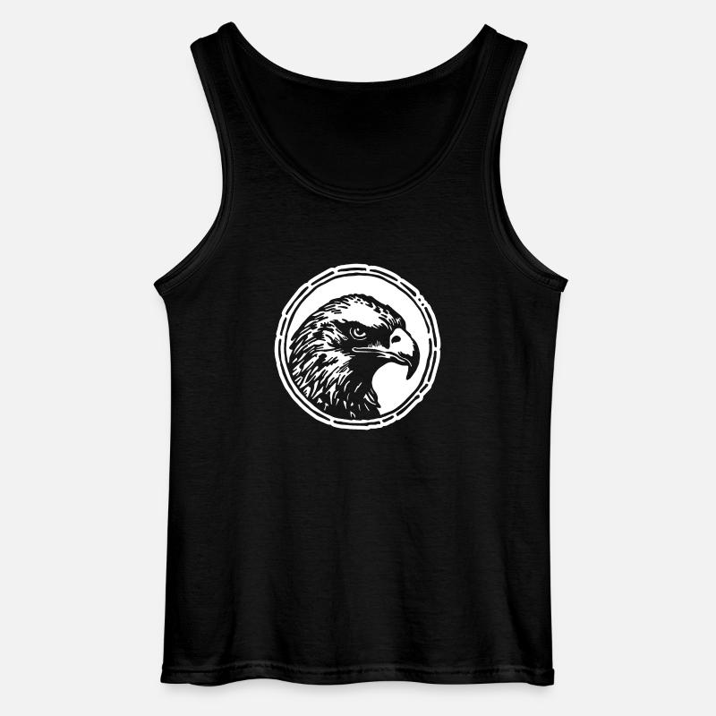 Eagle Eagle Head - Gildan Men’s Tank Top - black