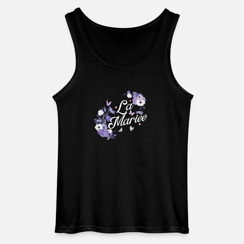 Die lila Blumenbraut - Gildan Männer Tank Top - Schwarz