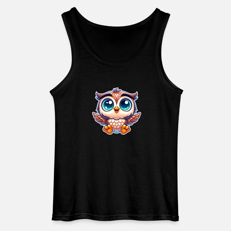 Emil Eule - Gildan Männer Tank Top - Schwarz