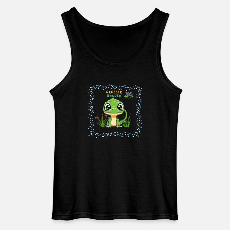 Grosser Bruder Dino - Gildan Männer Tank Top - Schwarz