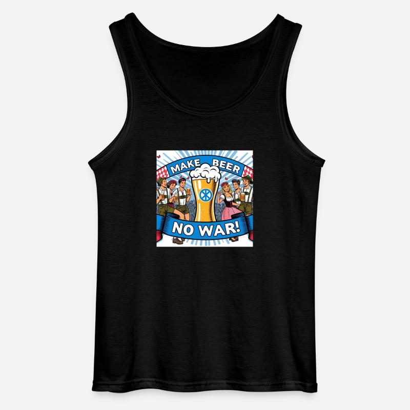 MAKE BEER NO WAR 2 - Gildan Männer Tank Top - Schwarz