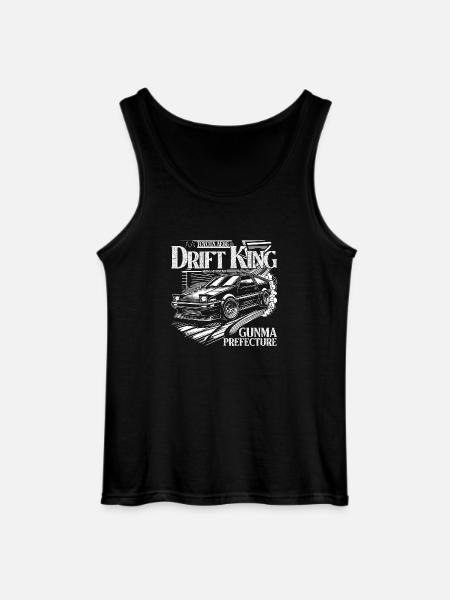 Initial D AE86 Drift King Akina Mountain - Gildan tanktop til mænd - sort