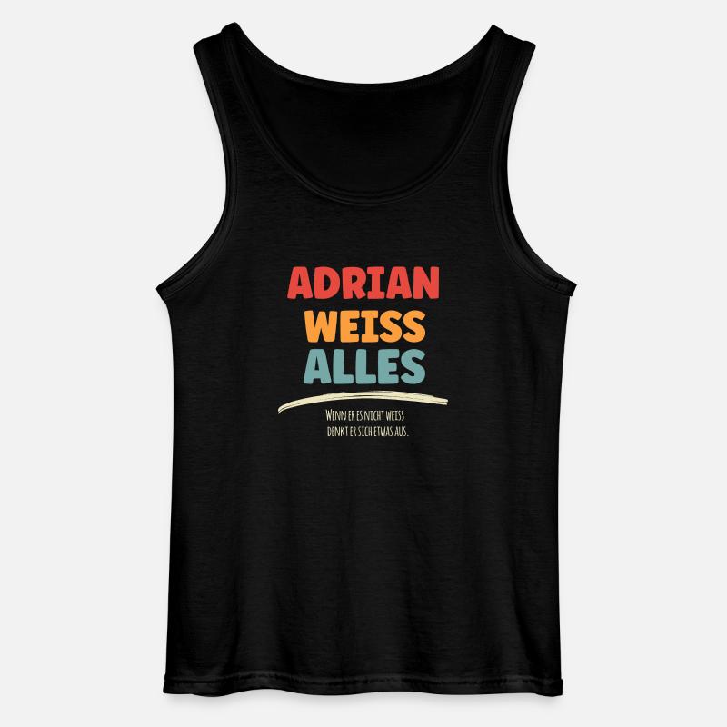 Adrian weiss Alles - Gildan Männer Tank Top - Schwarz
