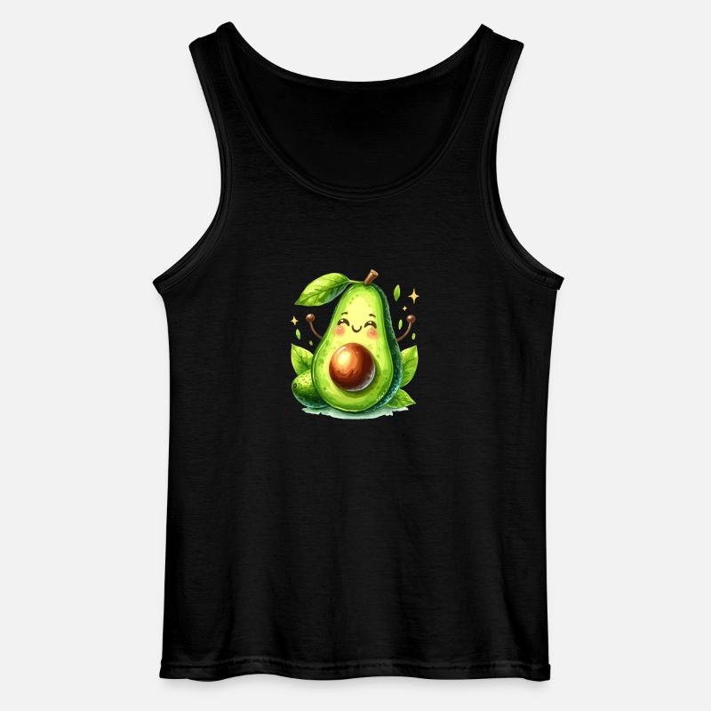 Avocado witzig positiv Optimismus Geschenk - Gildan Männer Tank Top - Schwarz