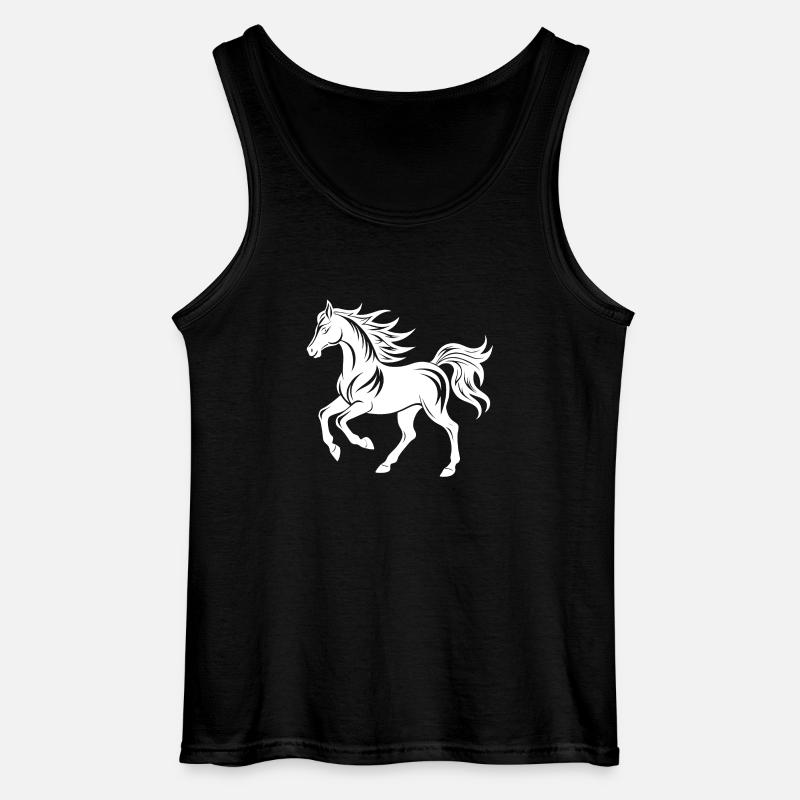 Silhouette de cheval élégante - Débardeur Gildan Homme - noir