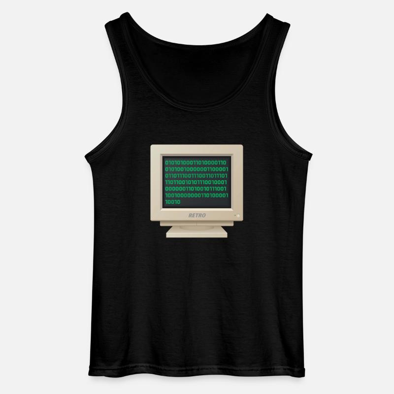 CRT - Binary Code - Gildan Men’s Tank Top - black