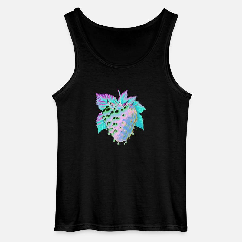 Runny Psychedelic Raspberry - Gildan Men’s Tank Top - black