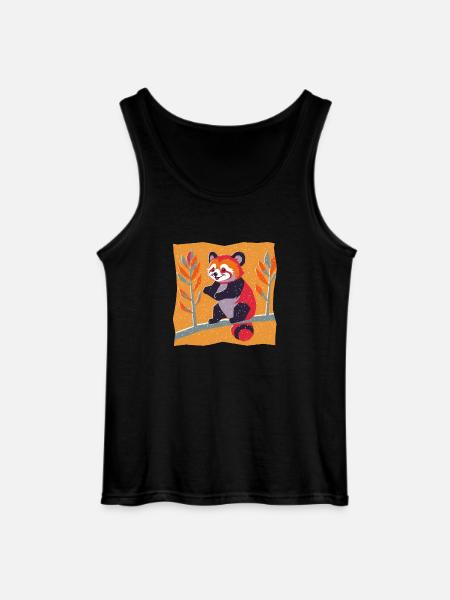 Roter Panda - Gildan Männer Tank Top - Schwarz