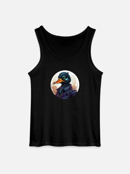 Duck with cigar - Gildan Men’s Tank Top - black