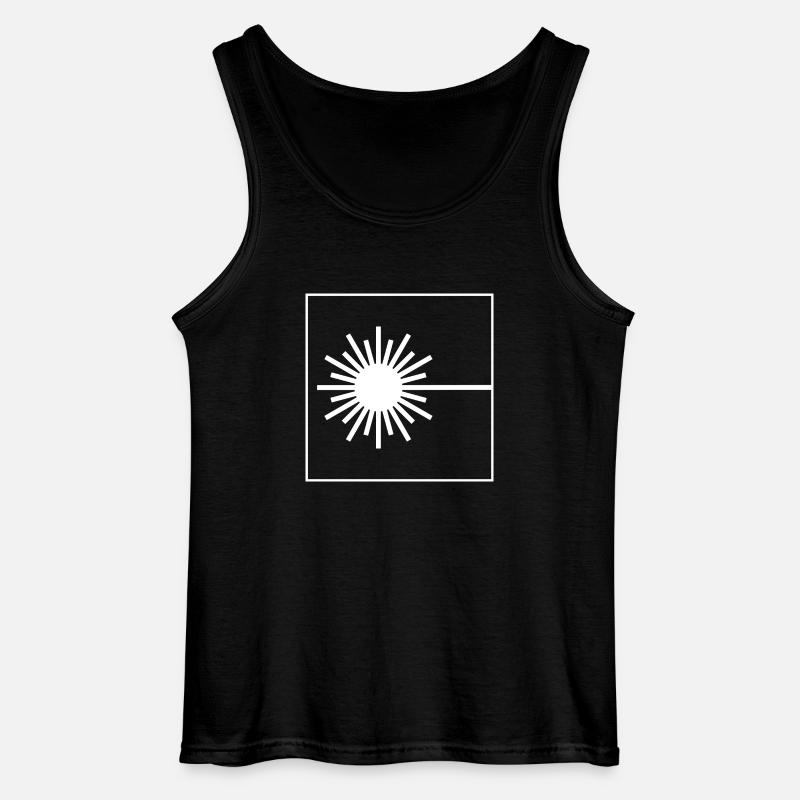 Laser Warnung Schild - Gildan Männer Tank Top - Schwarz