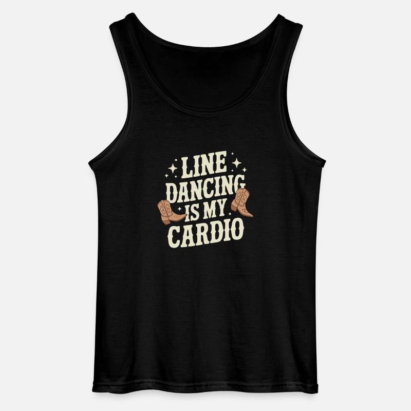 Line Dancing Dancing Dancers - Gildan Men’s Tank Top - black