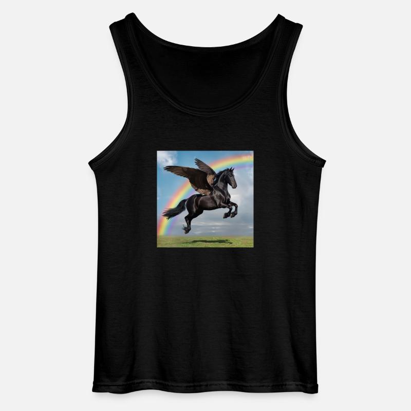 Rainbow Pegasus - Gildan Männer Tank Top - Schwarz