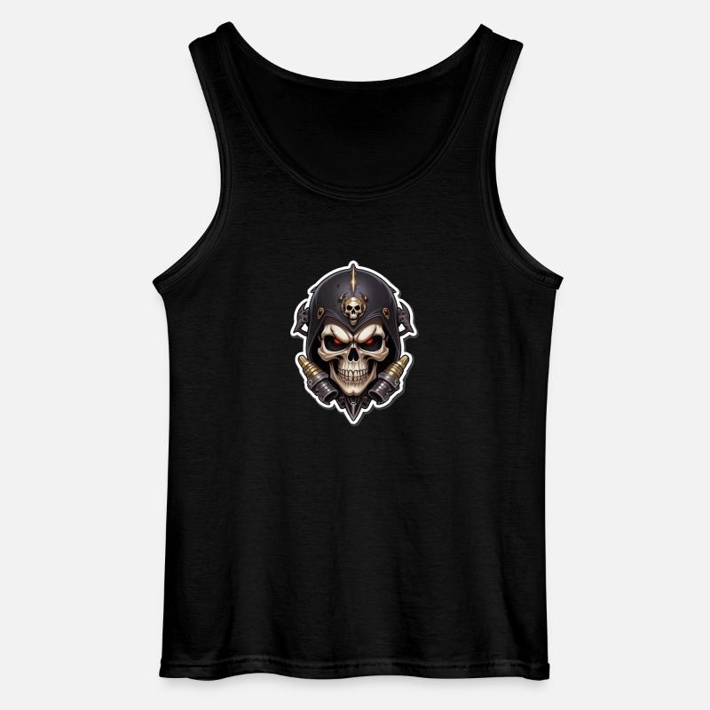 Totenkopf Skull - Gildan Männer Tank Top - Schwarz