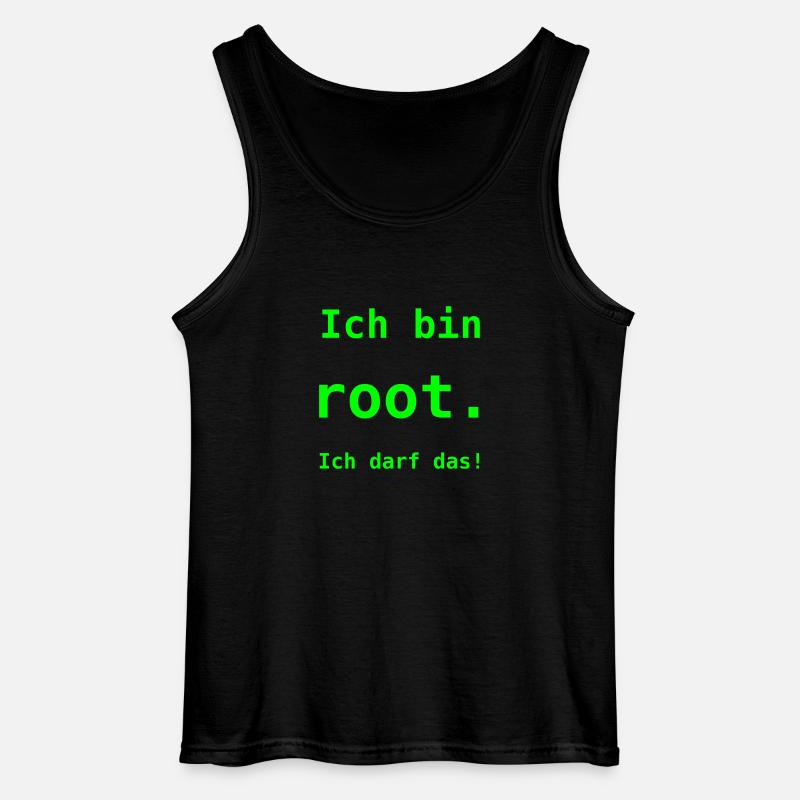 Ich bin root - Gildan Männer Tank Top - Schwarz