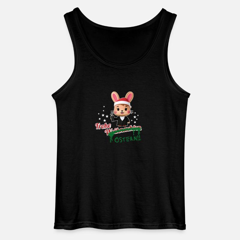 Frohe Weihnachten... oder Ostern? - Gildan Männer Tank Top - Schwarz