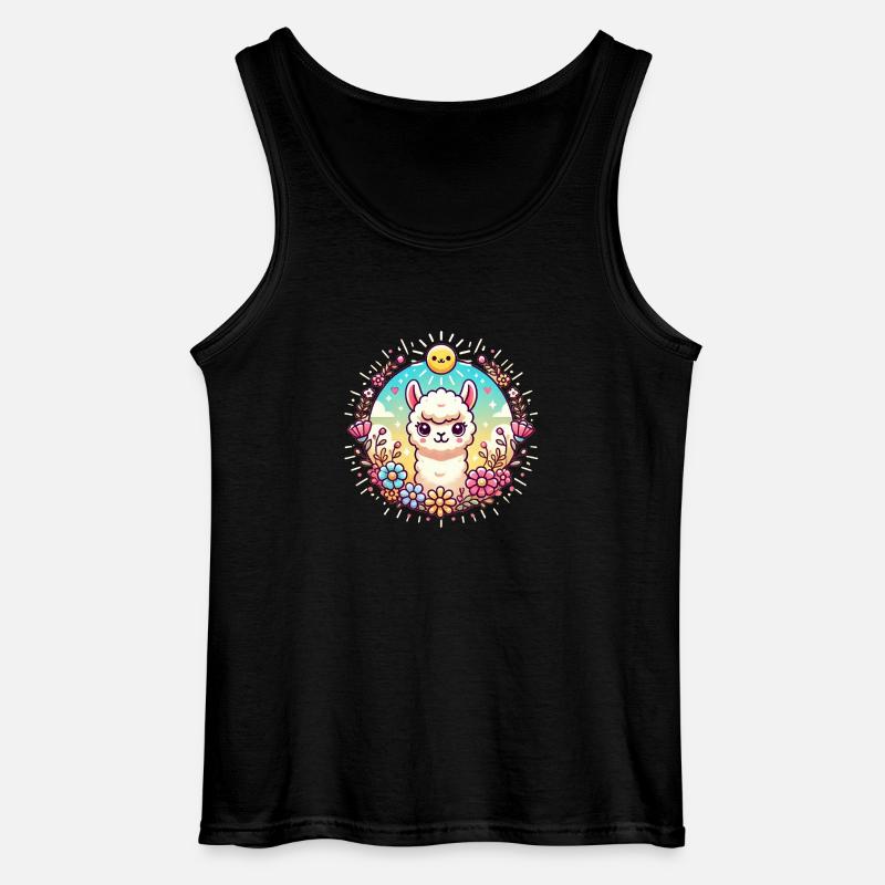 Alpaka2 - Gildan Männer Tank Top - Schwarz