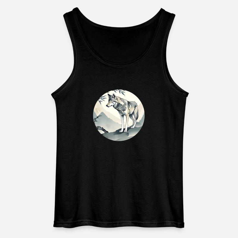 Ein einsamer Wolf - Gildan Männer Tank Top - Schwarz