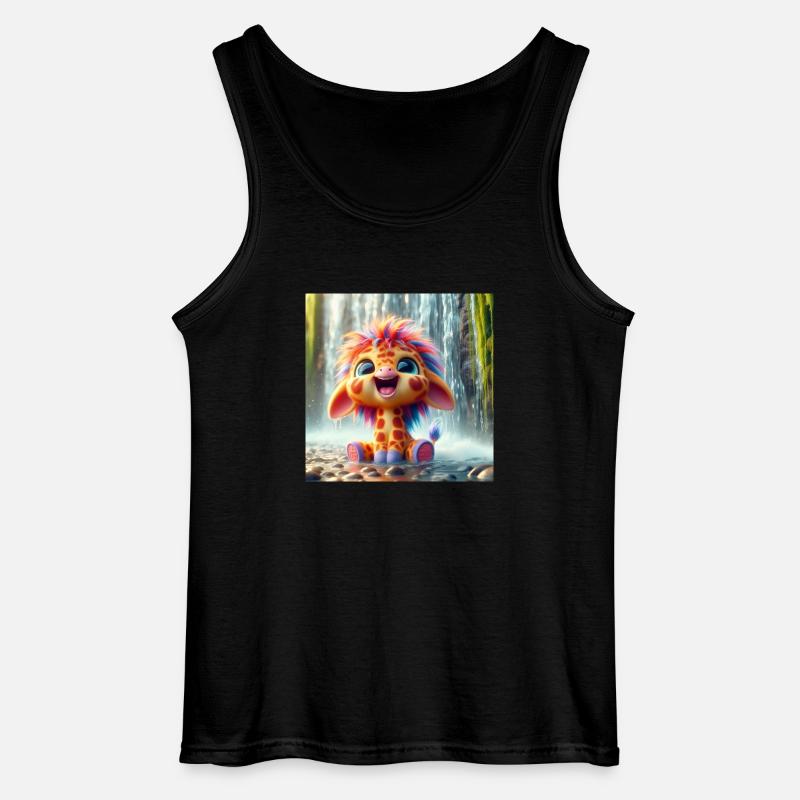 giraffewasserfall - Gildan Männer Tank Top - Schwarz