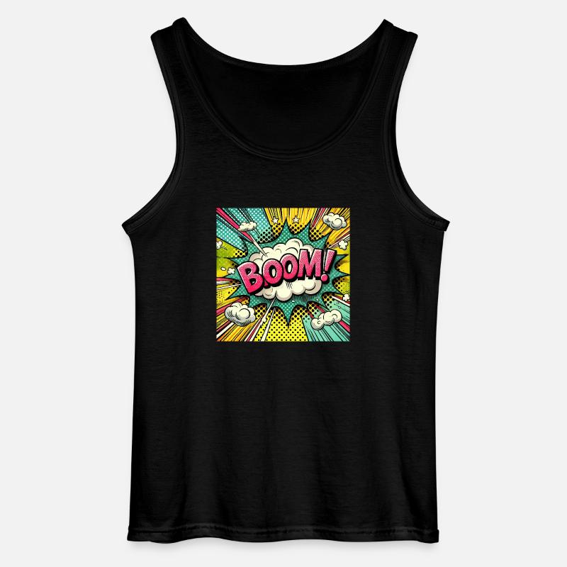 DRÖHNEN! - Comic-Explosion - Gildan Männer Tank Top - Schwarz