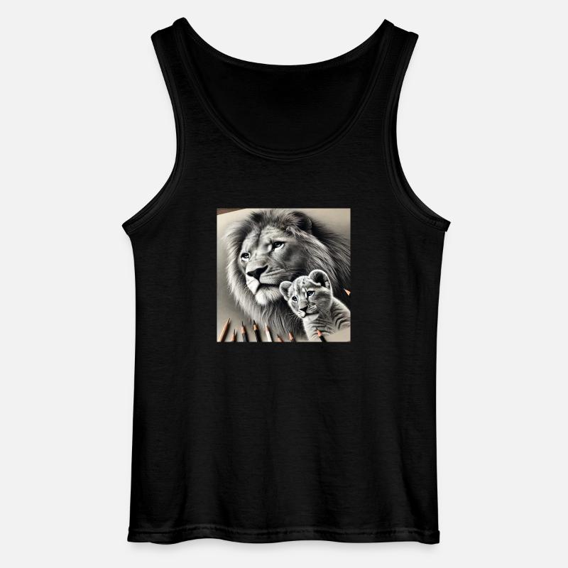König Löwe II - Gildan Männer Tank Top - Schwarz