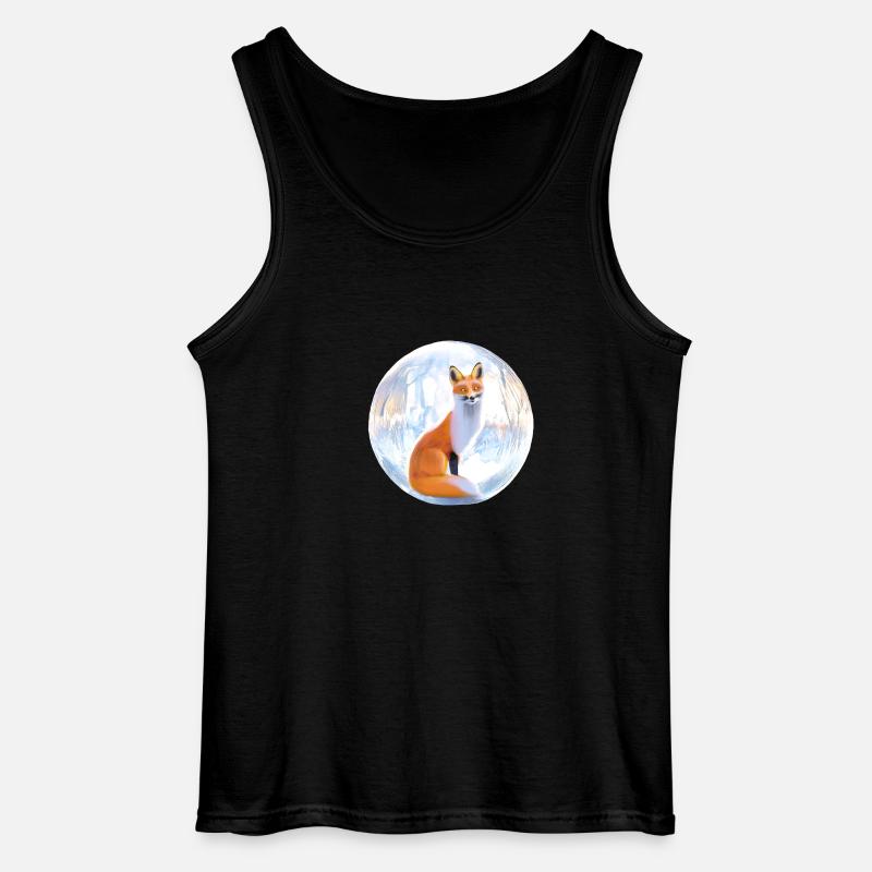 Winterfuchs. - Gildan Männer Tank Top - Schwarz