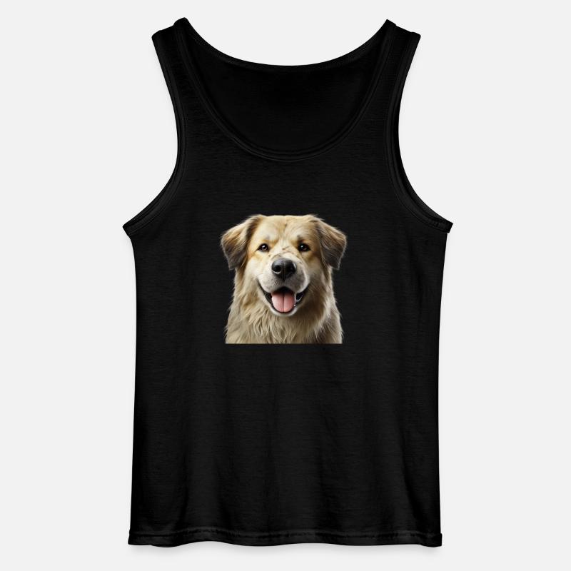 Hund - Gildan Männer Tank Top - Schwarz
