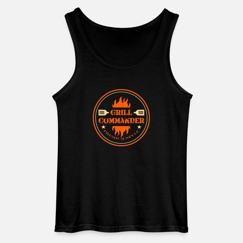 Grill Commander - Gildan Männer Tank Top - Schwarz