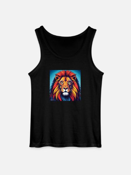 Lion Gemini - Gildan Men’s Tank Top - black