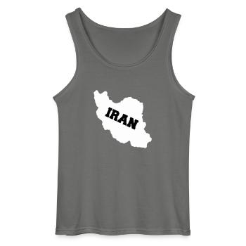 iran - Gildan Männer Tank Top - Anthrazit - Vorne - AI Model Male 185 dark (185cm)