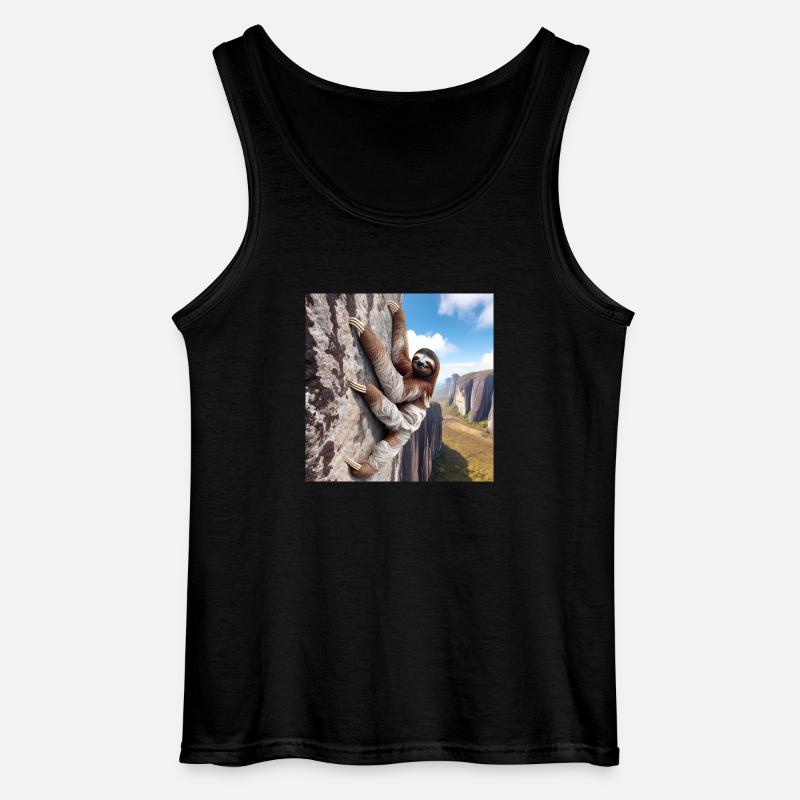 Faultier Wanderer FreeClimber - Gildan Männer Tank Top - Schwarz