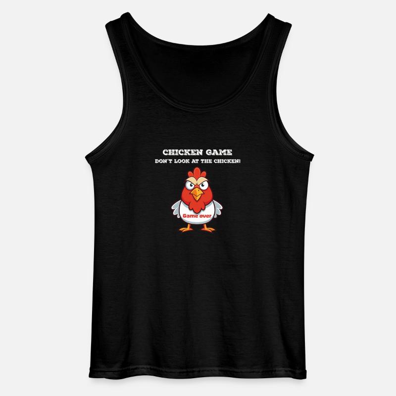 Chicken game weiss - Gildan Männer Tank Top - Schwarz