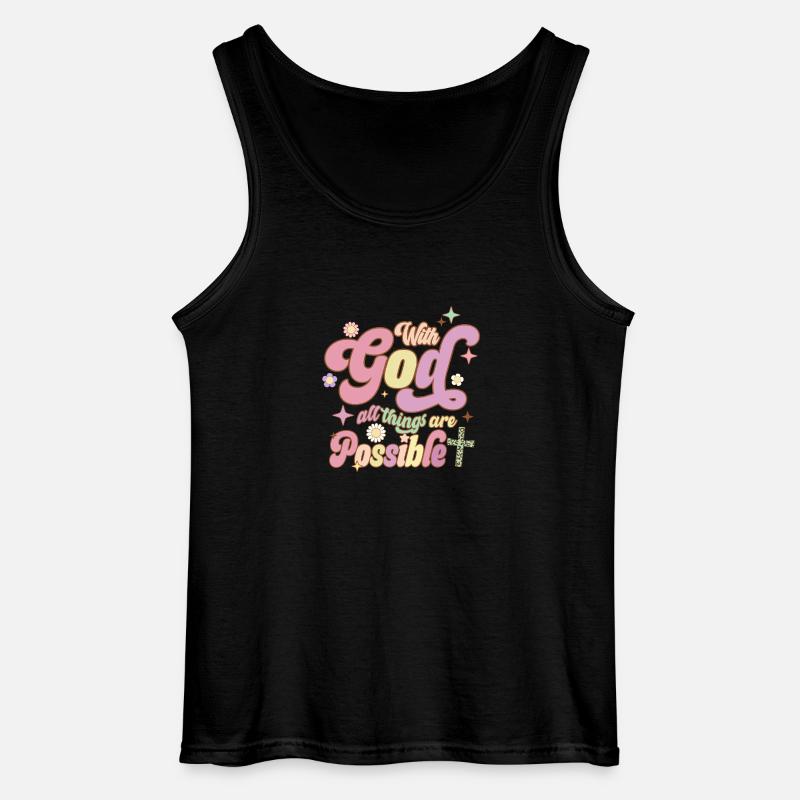 Alles ist möglich mit Gott - Gildan Männer Tank Top - Schwarz