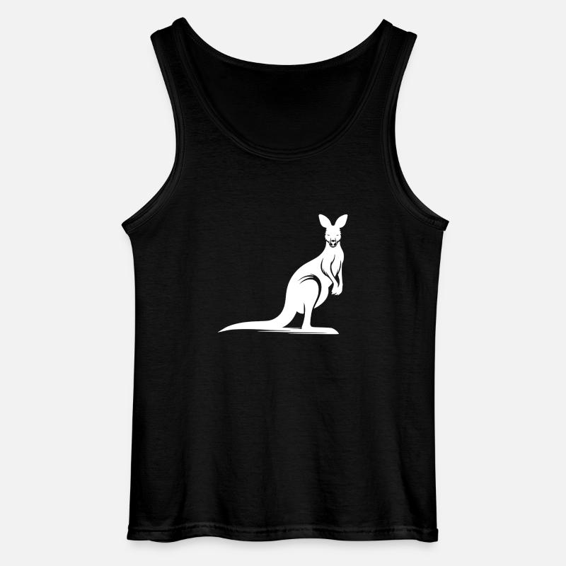 Silhouette eines anmutigen Kängurus - Gildan Männer Tank Top - Schwarz