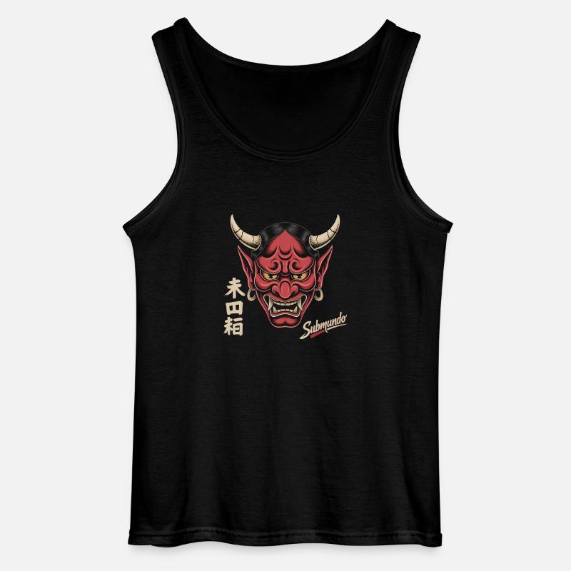 Japanese mask - Gildan Men’s Tank Top - black