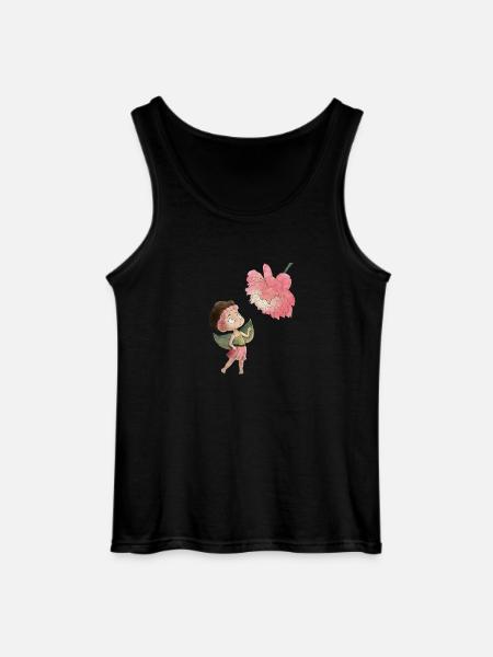 Magical fairy with peony - Gildan Men’s Tank Top - black